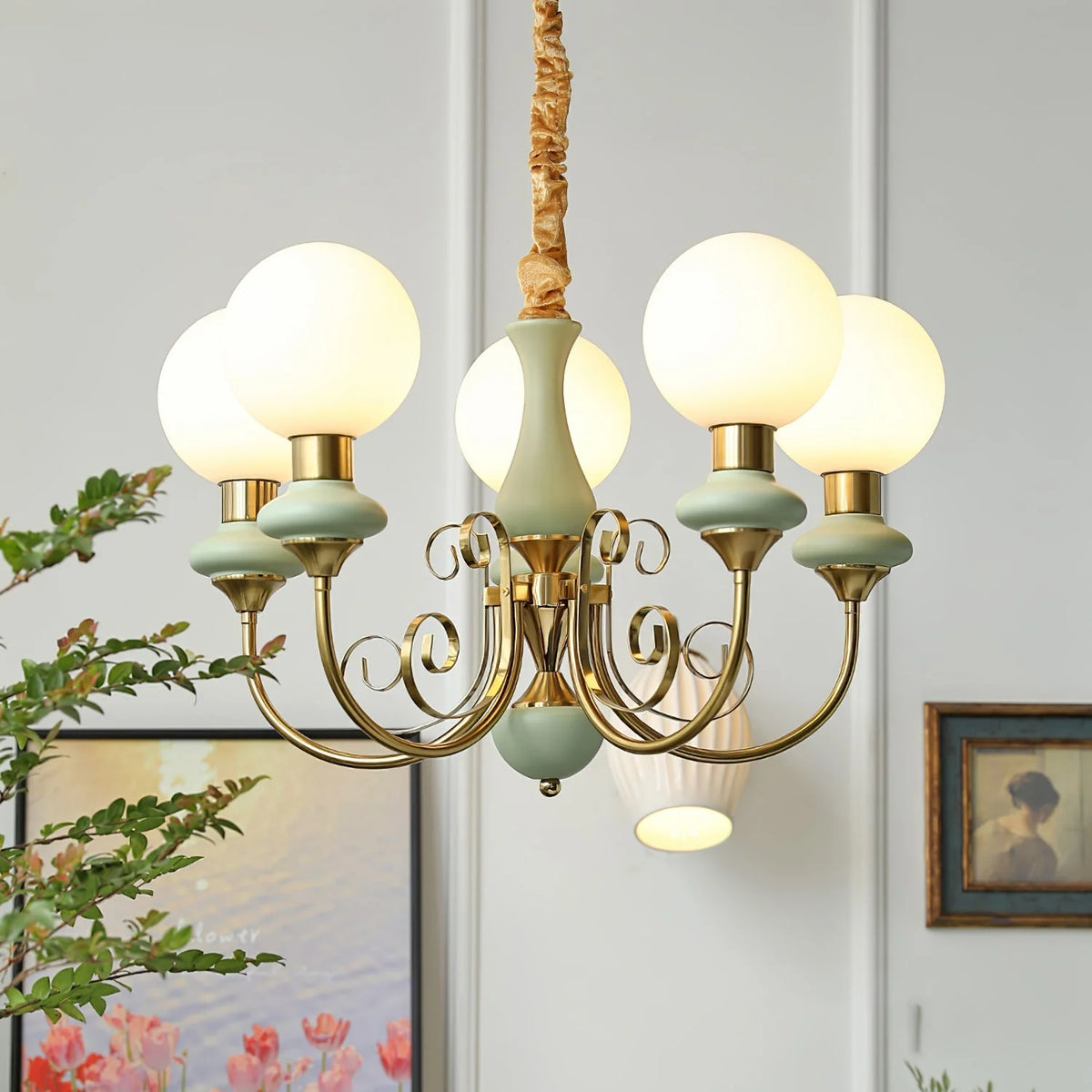 Chandelier | Modern Artistic Glass & Metal | 3/5/8 Heads