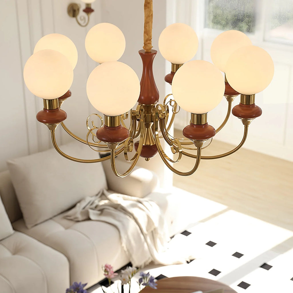 Chandelier | Modern Artistic Glass & Metal | 3/5/8 Heads