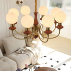 Chandelier | Modern Artistic Glass & Metal | 3/5/8 Heads