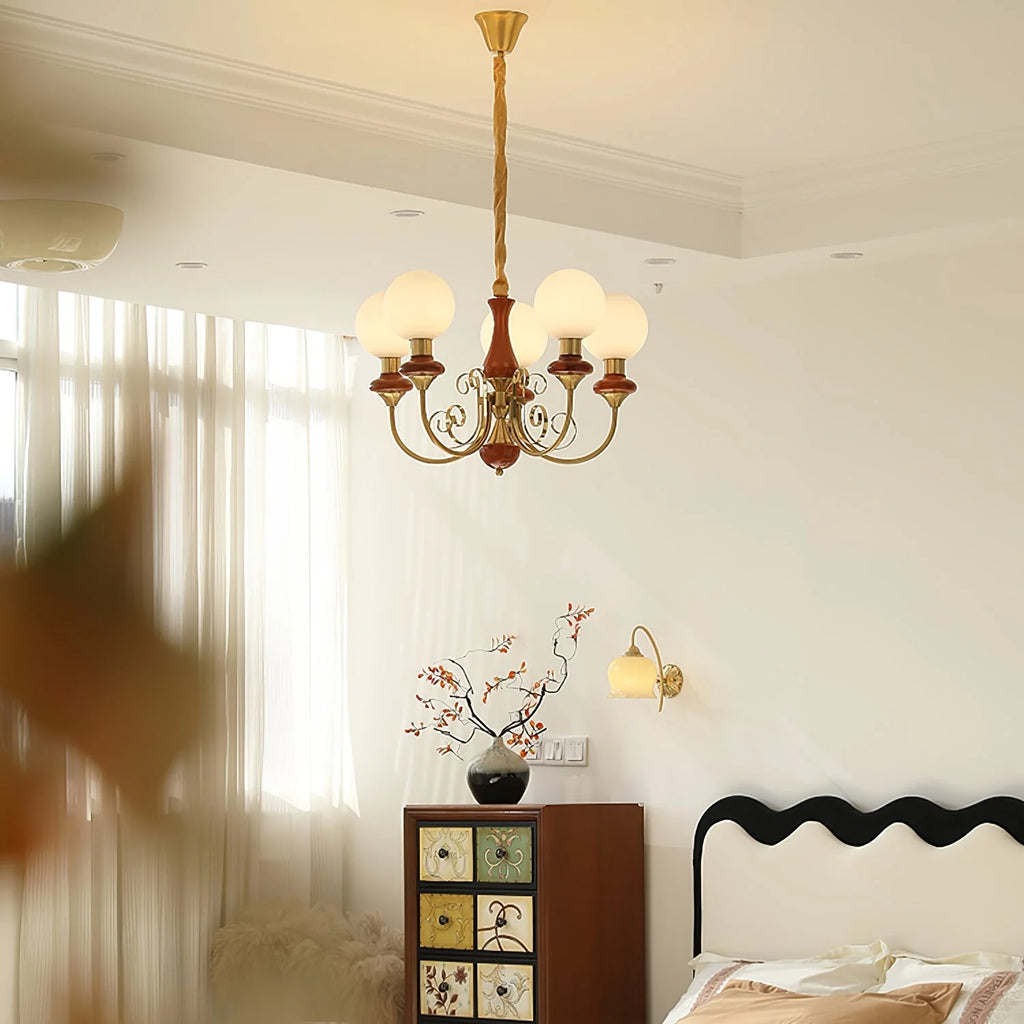Chandelier | Modern Artistic Glass & Metal | 3/5/8 Heads