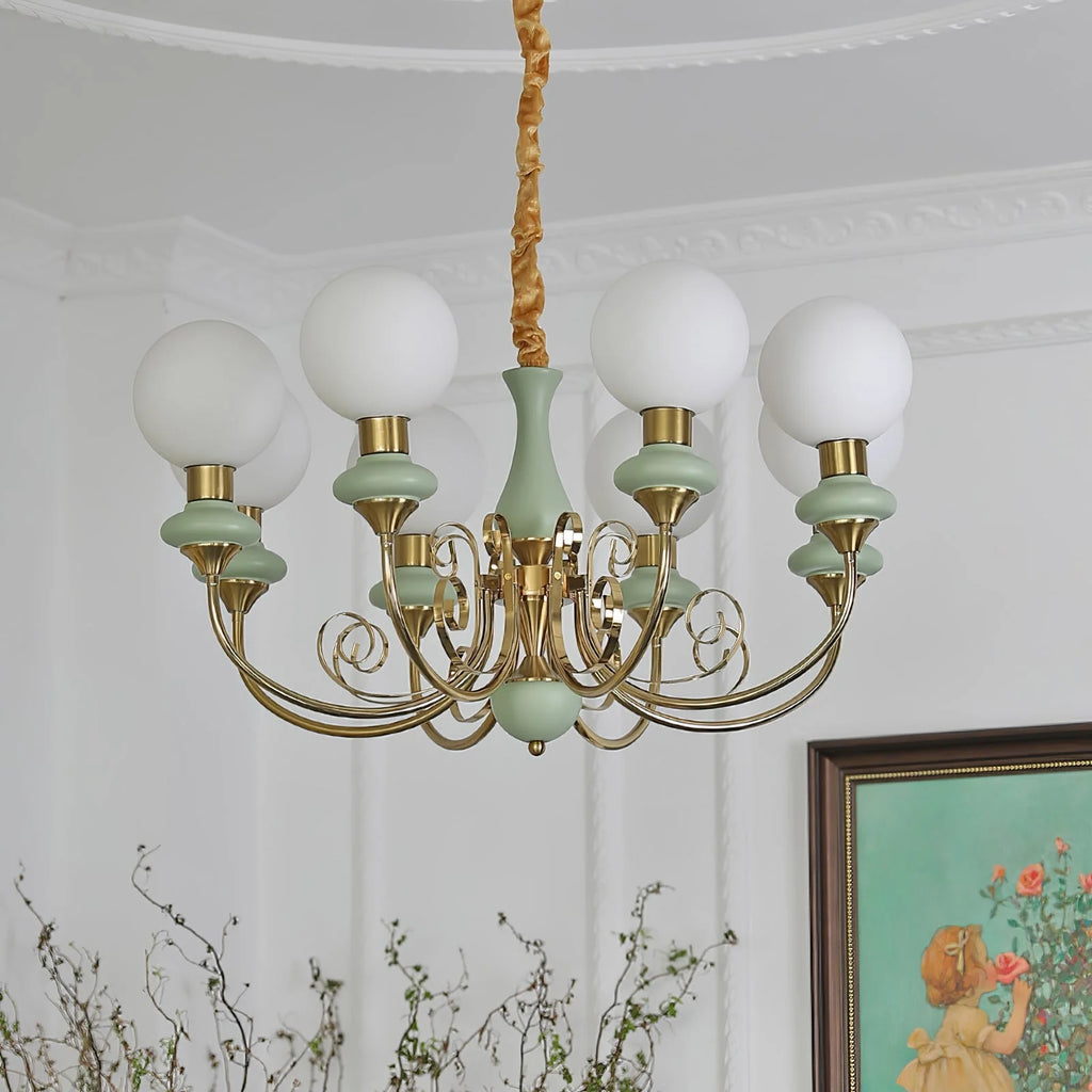 Chandelier | Modern Artistic Glass & Metal | 3/5/8 Heads