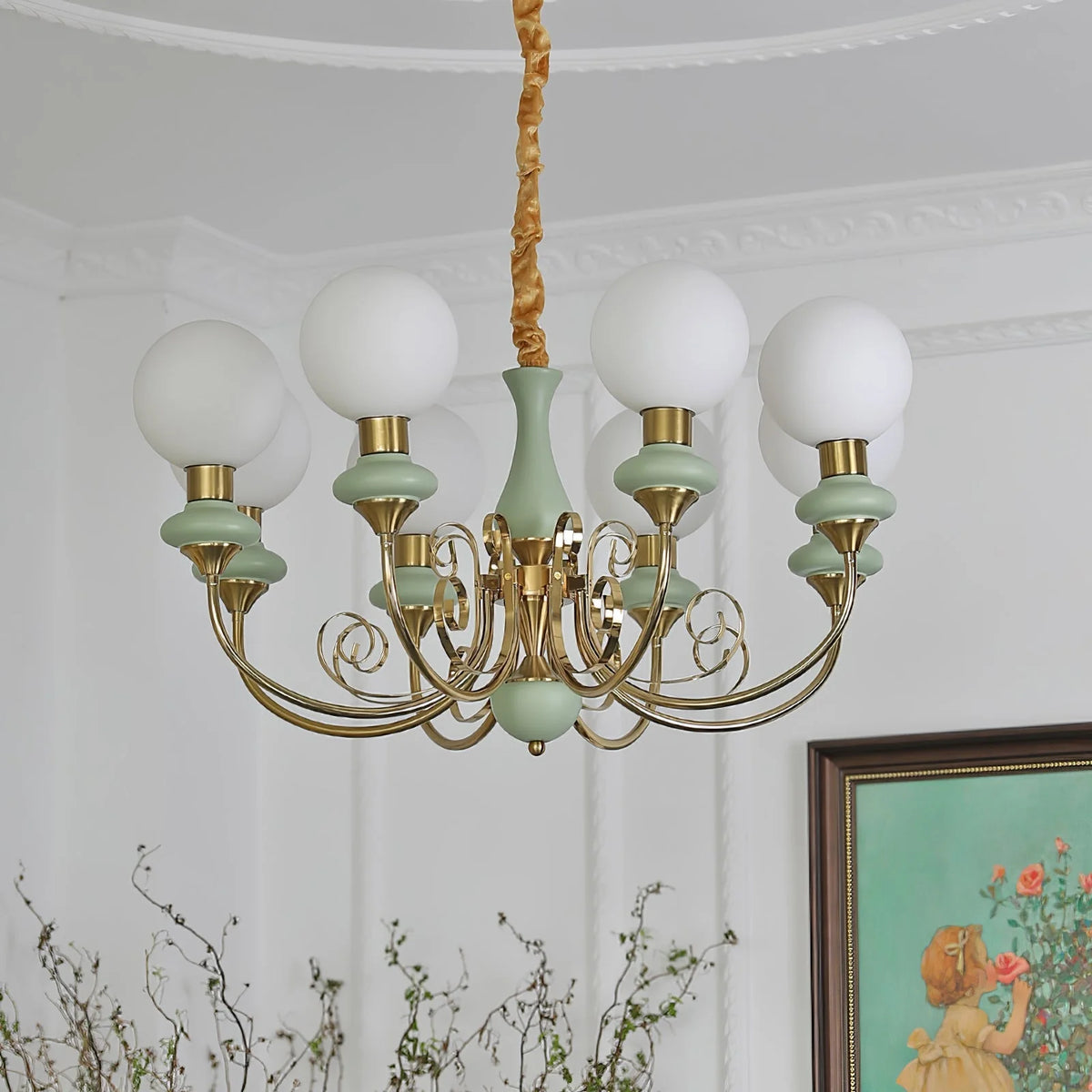 Chandelier | Modern Artistic Glass & Metal | 3/5/8 Heads