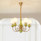 Chandelier | Modern Artistic Glass & Metal | 3/5/8 Heads