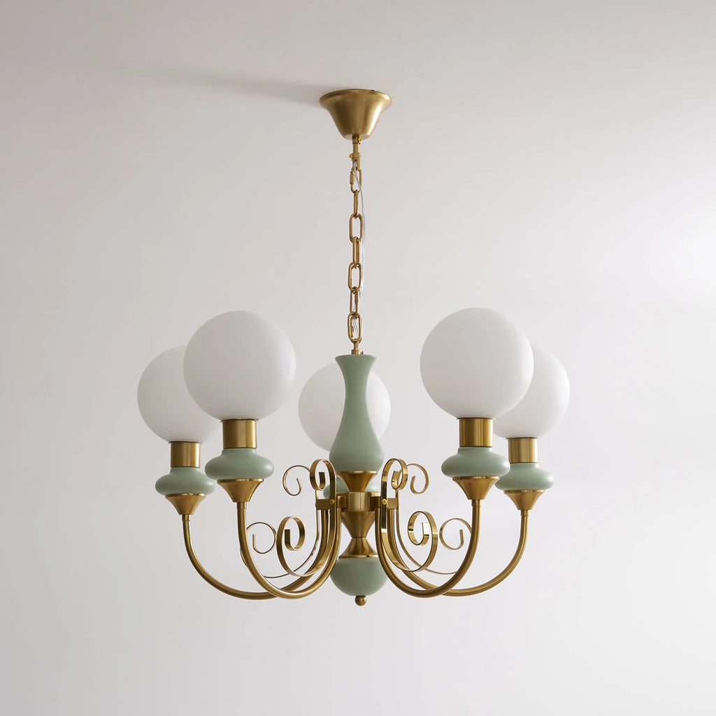 Chandelier | Modern Artistic Glass & Metal | 3/5/8 Heads