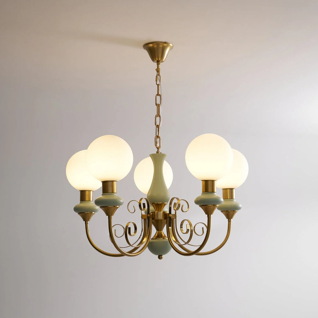 Chandelier | Modern Artistic Glass & Metal | 3/5/8 Heads