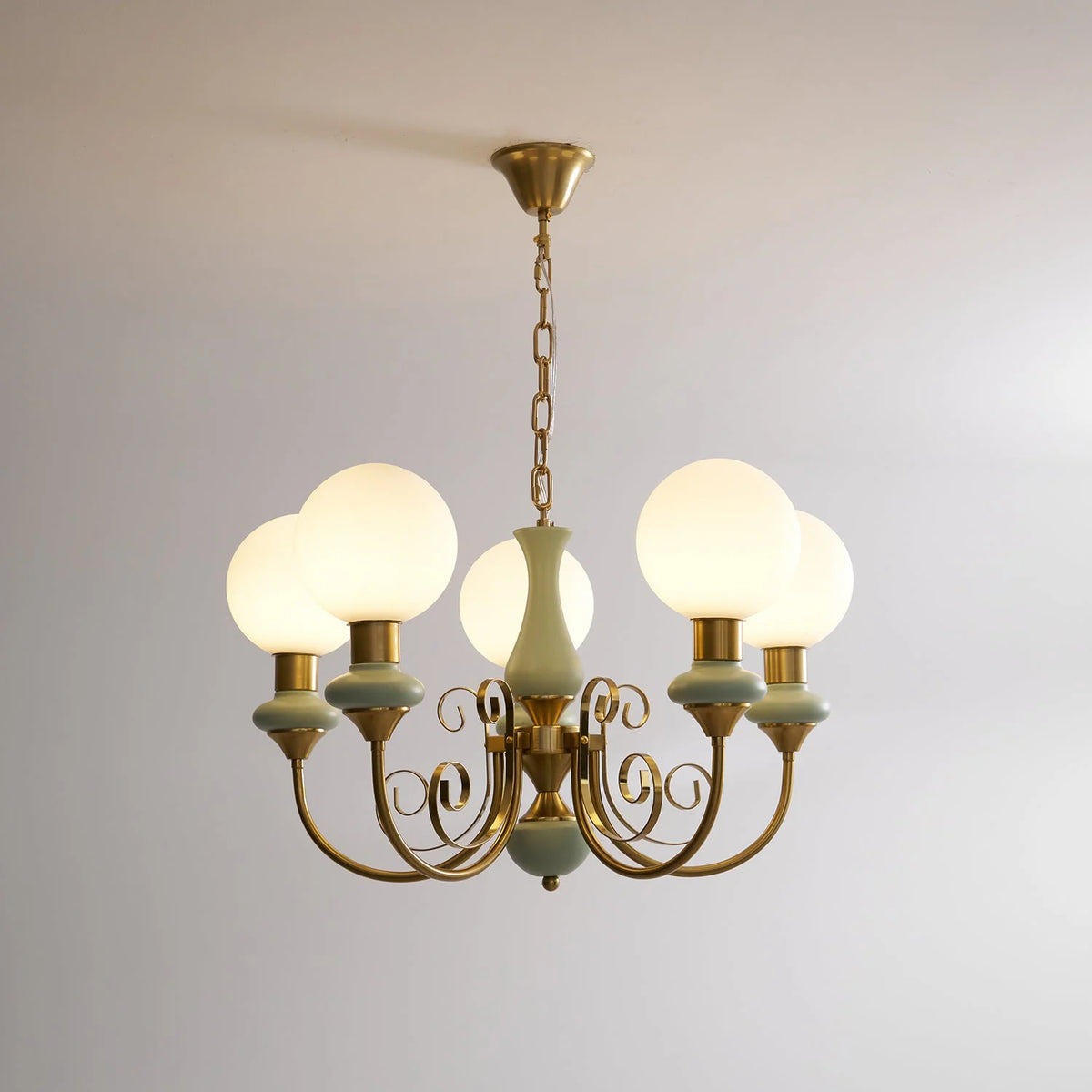 Chandelier | Modern Artistic Glass & Metal | 3/5/8 Heads