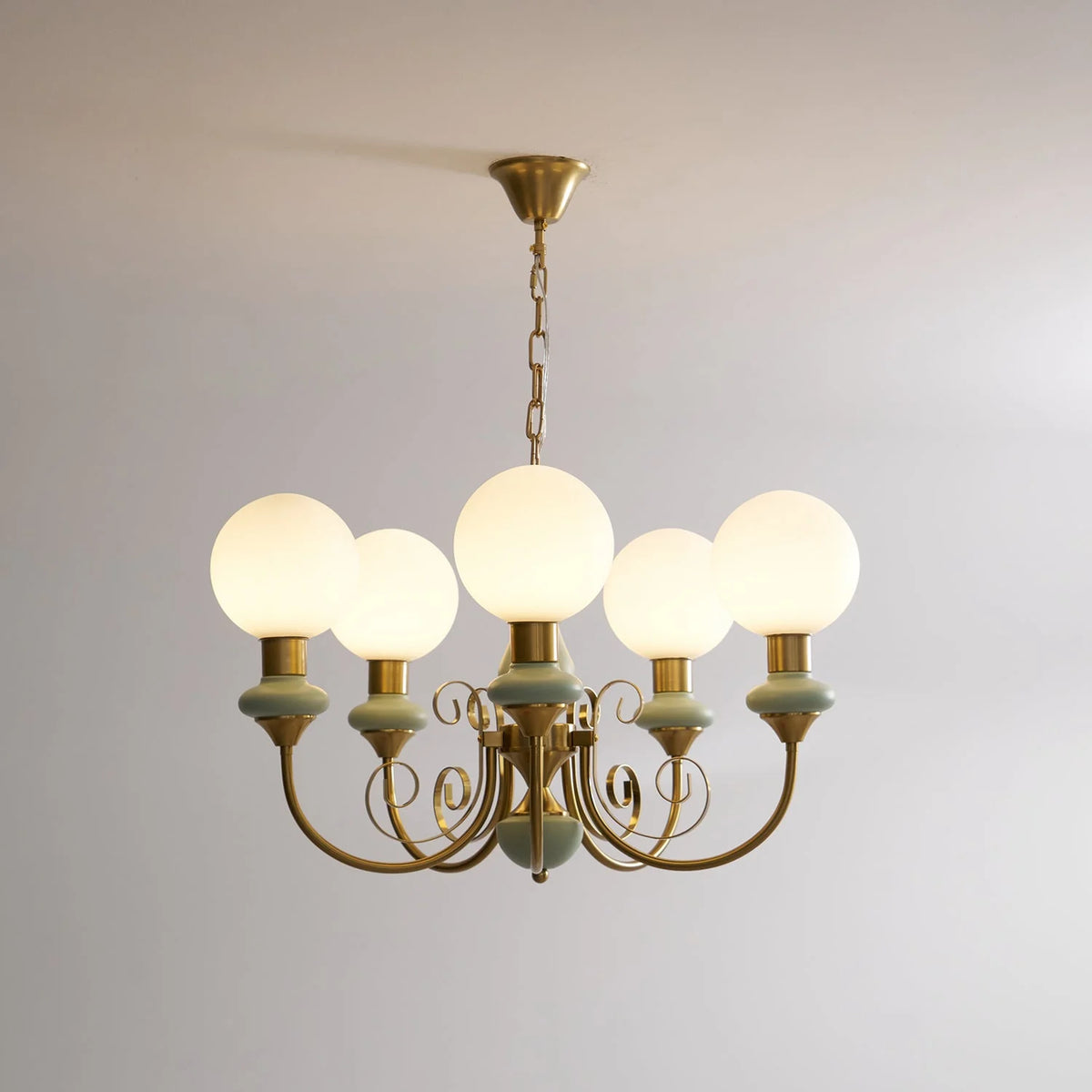 Chandelier | Modern Artistic Glass & Metal | 3/5/8 Heads