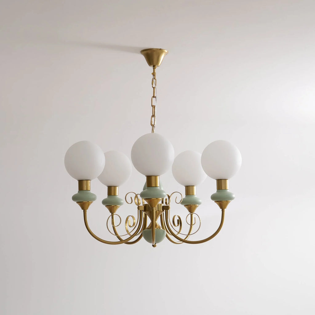 Chandelier | Modern Artistic Glass & Metal | 3/5/8 Heads