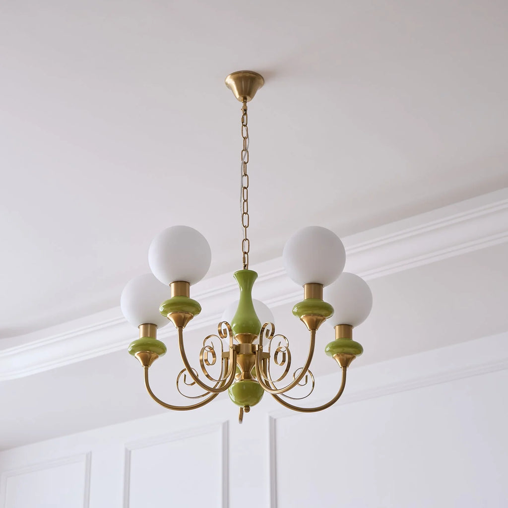 Chandelier | Modern Artistic Glass & Metal | 3/5/8 Heads
