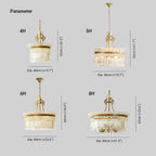 Chandelier | Round Brass & Crystal Prisms | Adjustable Chain