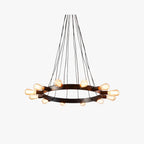 Chandelier | Vintage Ring LED Black Metal Frame