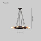 Chandelier | Vintage Ring LED Black Metal Frame