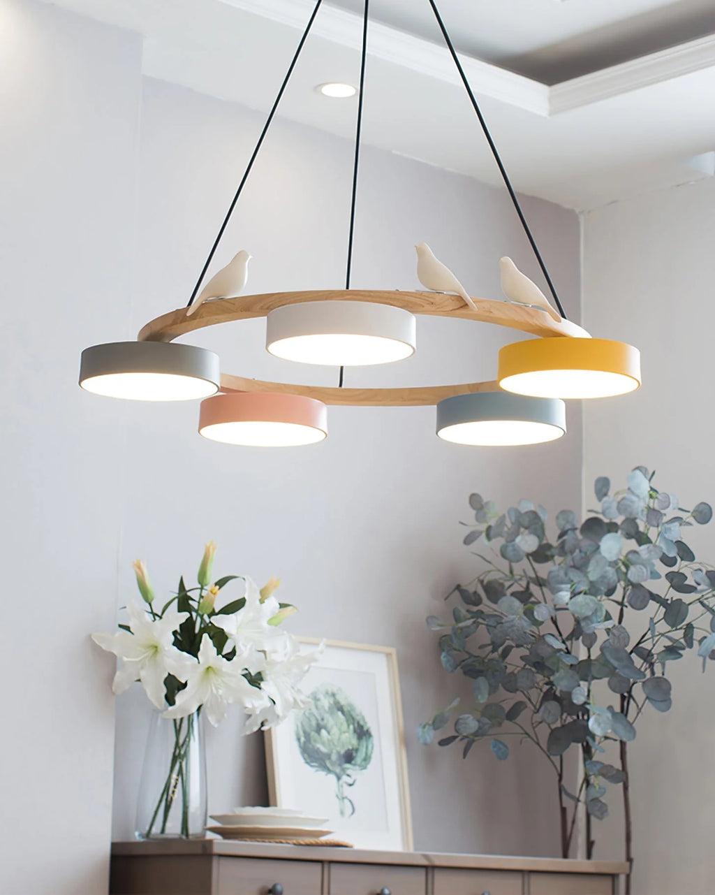Chandelier with Bird Design