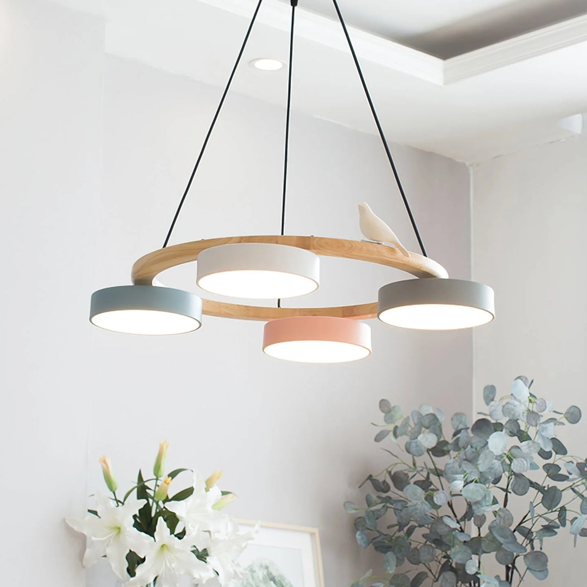 Chandelier with Bird Design