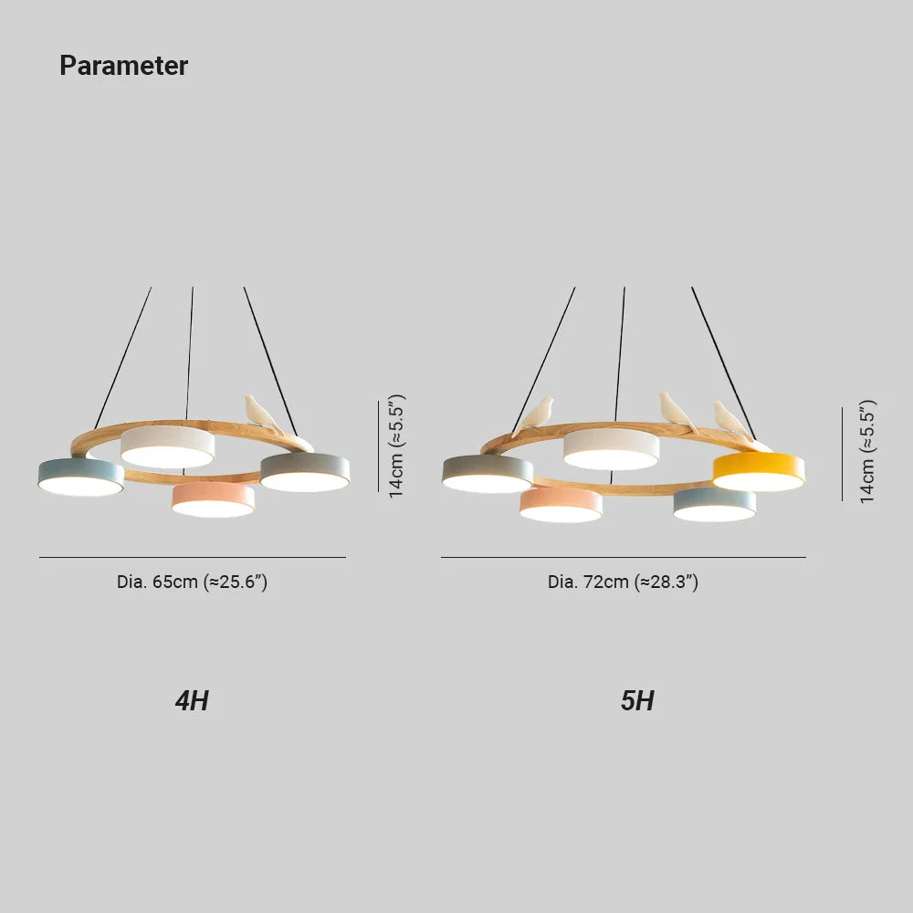 Chandelier with Bird Design