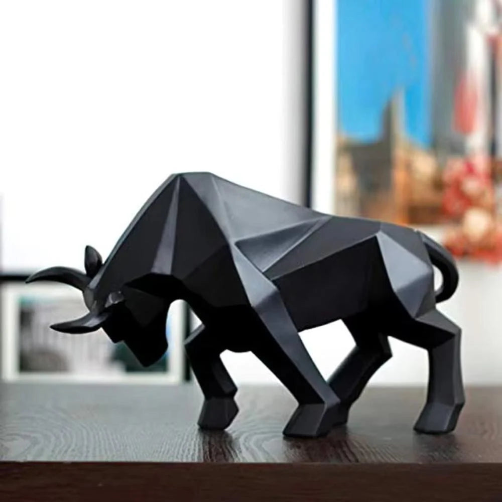 Charging Bull Figurine | Handmade & Eco-Friendly Resin