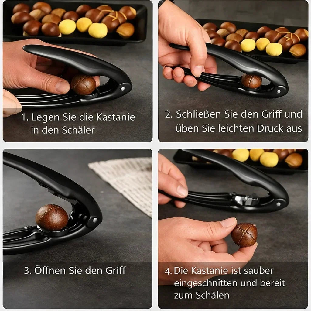 Chestnut Peeler | Ergonomic Non-Slip Zigzag Handle | Stainless Steel Blade