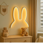 Children's Night Light | Bunny-Ear Design & Soft LED | Freestanding & Wall-Mountable