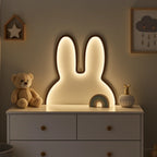 Children's Night Light | Bunny-Ear Design & Soft LED | Freestanding & Wall-Mountable