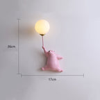 Children's Wall Lamp | Bear Balloon Design & Warm LED