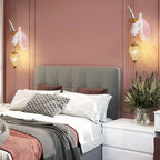 Children's Wall Lamp | Natural Resin Unicorn & Crystal Shade