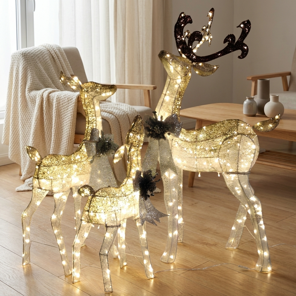 Christmas Light Display | Plug-In LED Elk Silhouette | Indoor & Outdoor