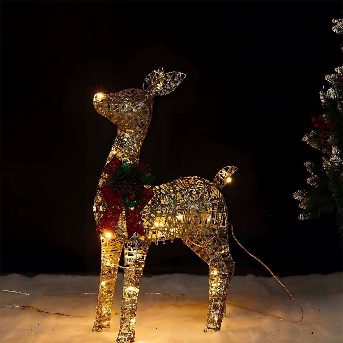 Christmas Light Display | Plug-In LED Elk Silhouette | Indoor & Outdoor