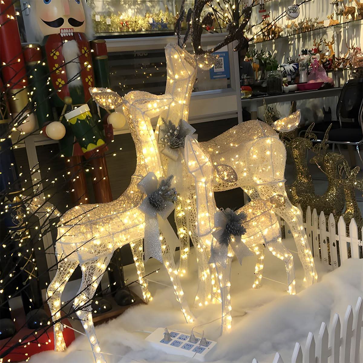 Christmas Light Display | Plug-In LED Elk Silhouette | Indoor & Outdoor