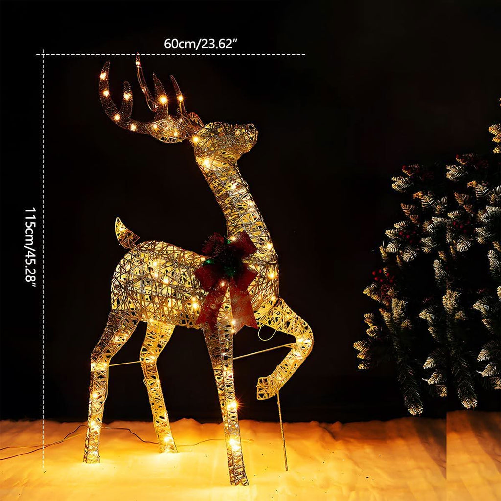 Christmas Light Display | Plug-In LED Elk Silhouette | Indoor & Outdoor