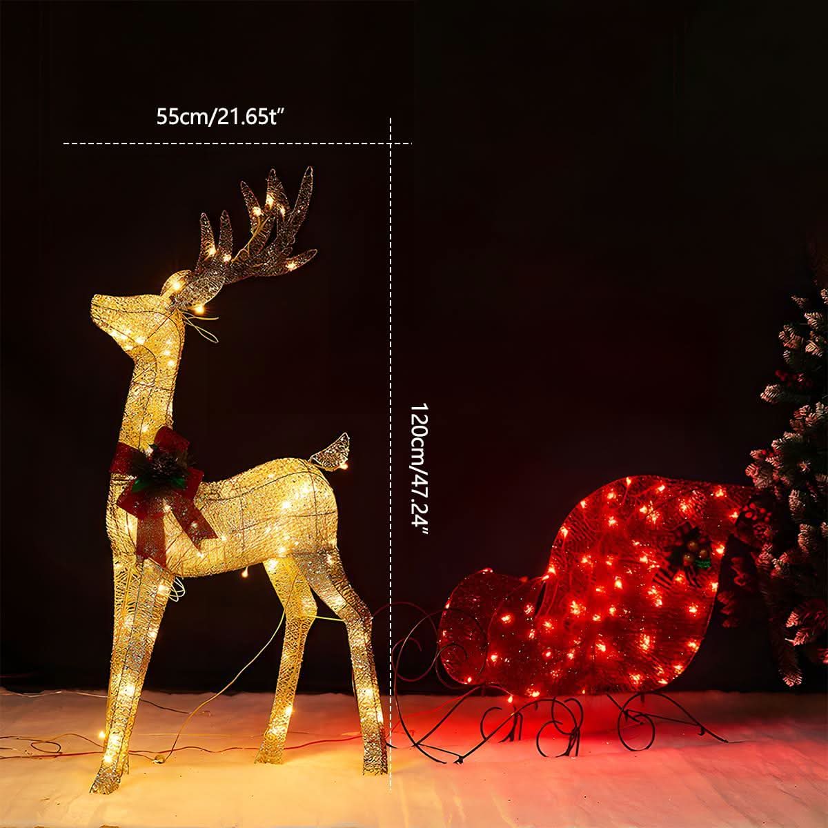 Christmas Light Display | Plug-In LED Elk Silhouette | Indoor & Outdoor