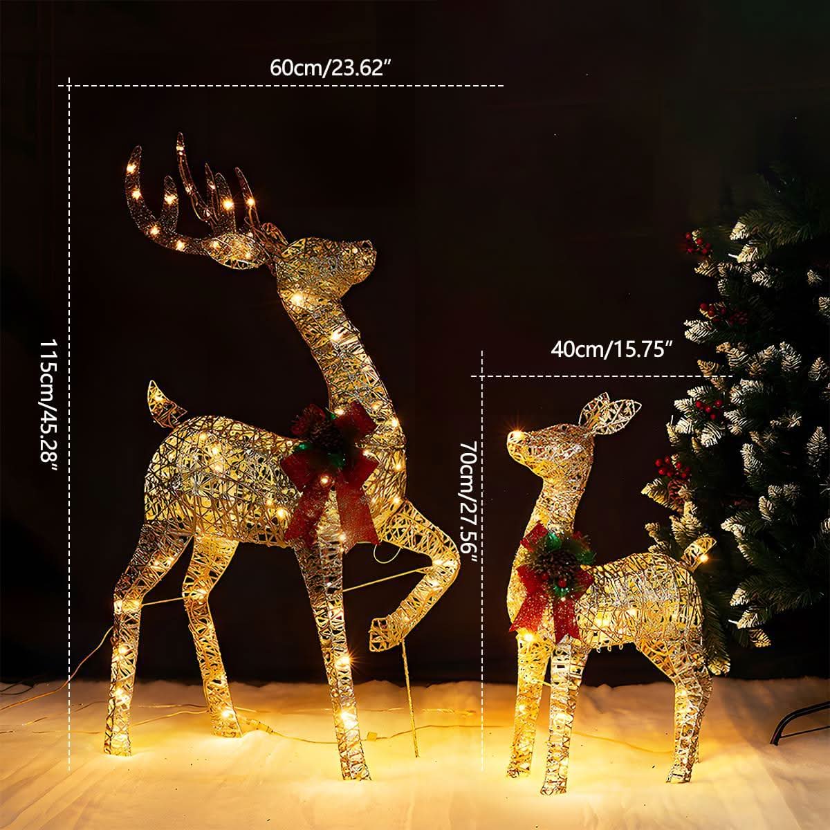 Christmas Light Display | Plug-In LED Elk Silhouette | Indoor & Outdoor