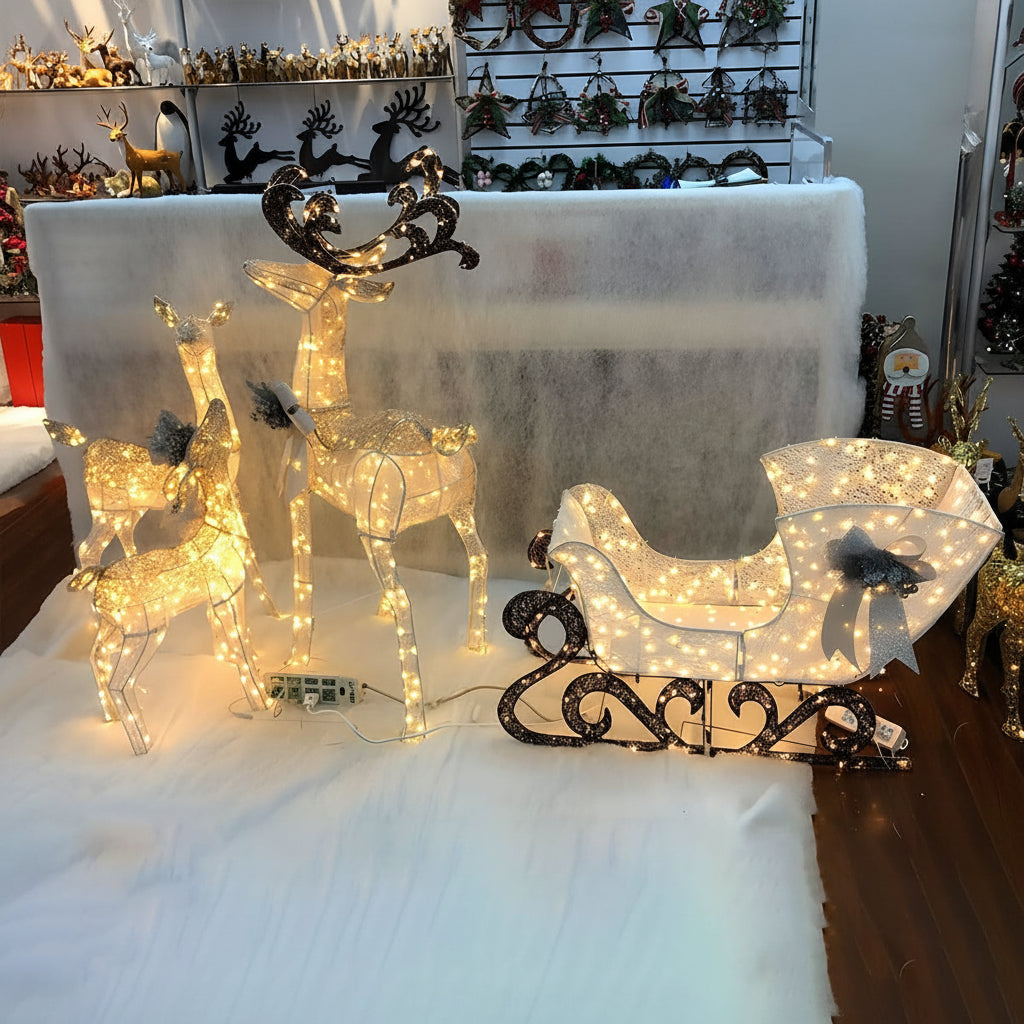 Christmas Light Display | Plug-In LED Elk Silhouette | Indoor & Outdoor