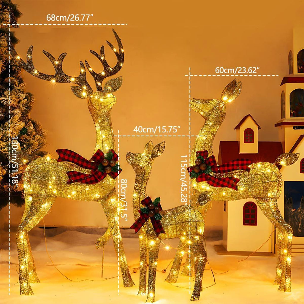 Christmas Light Display | Plug-In LED Elk Silhouette | Indoor & Outdoor