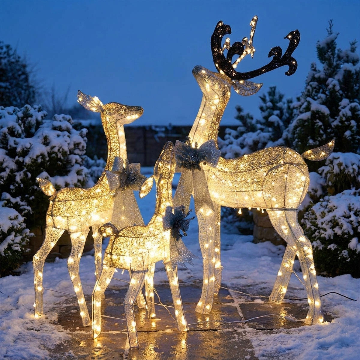 Christmas Light Display | Plug-In LED Elk Silhouette | Indoor & Outdoor