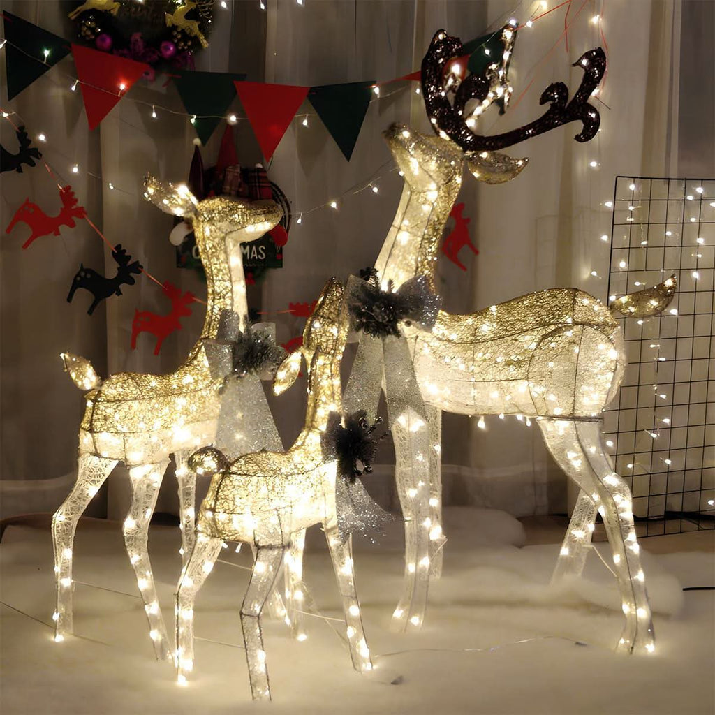 Christmas Light Display | Plug-In LED Elk Silhouette | Indoor & Outdoor