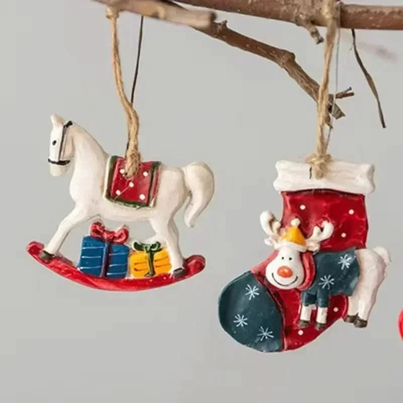 Christmas Stocking | Reindeer & Tree Motifs & Soft Fabric