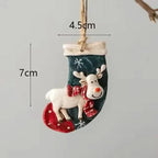 Christmas Stocking | Reindeer & Tree Motifs & Soft Fabric