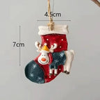 Christmas Stocking | Reindeer & Tree Motifs & Soft Fabric