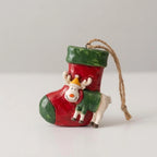 Christmas Stocking | Reindeer & Tree Motifs & Soft Fabric