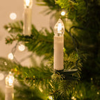 Christmas Tree Lights | LED Candle-Style Warm White & Clip-On | 14.7 m Length