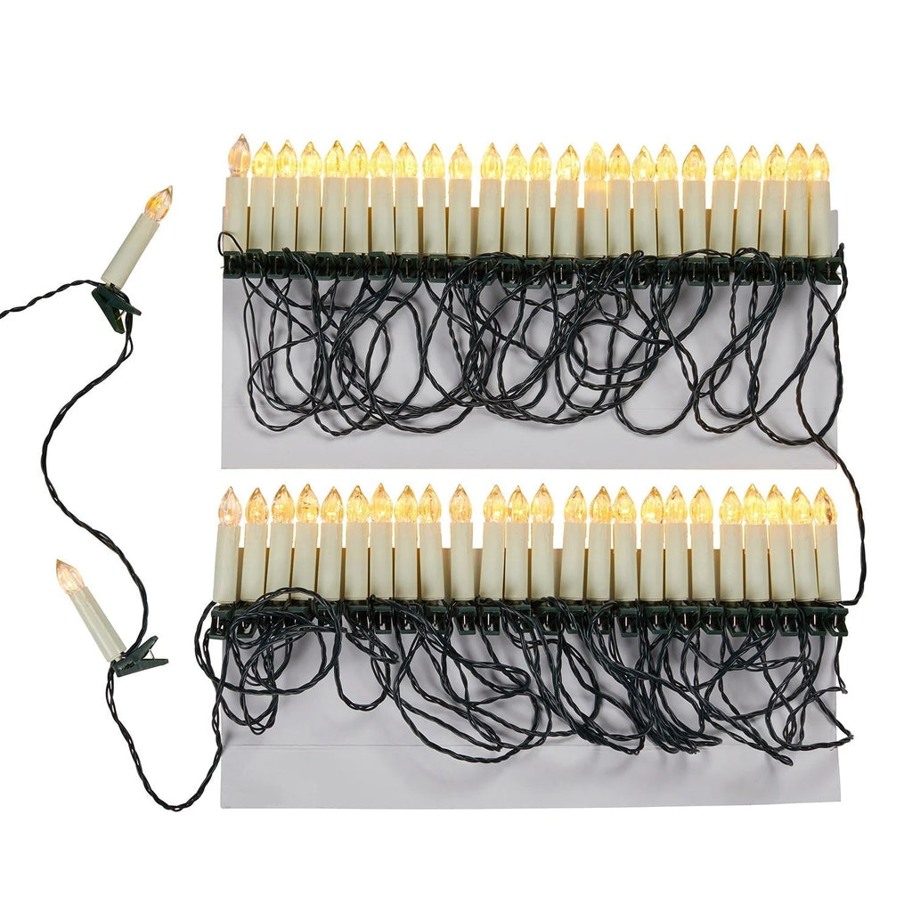 Christmas Tree Lights | LED Candle-Style Warm White & Clip-On | 14.7 m Length