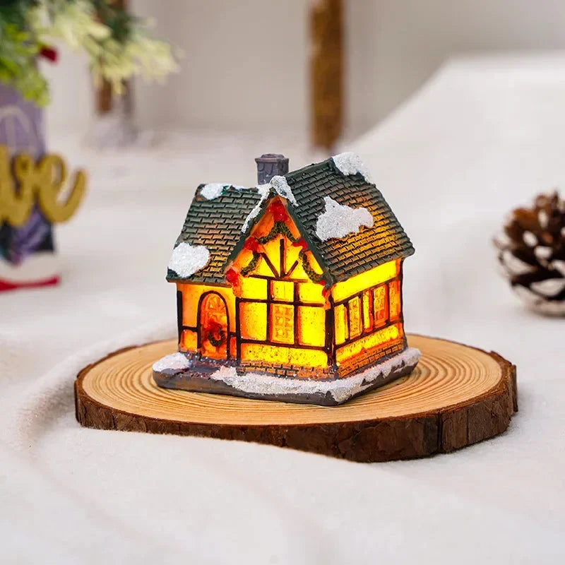 Christmas Village Set | Hand-Painted & Warm LED | 6-Piece
