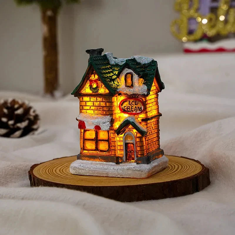 Christmas Village Set | Hand-Painted & Warm LED | 6-Piece