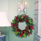 Christmas Wreath | Lifelike Red Berries & Cypress