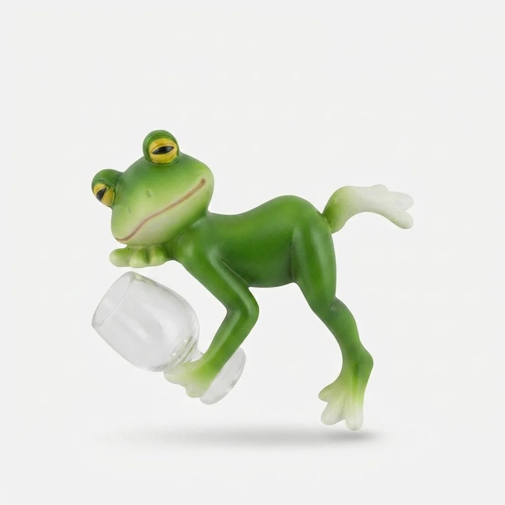Climbing Frog Figurine | Hand-Painted & Weather-Resistant Resin