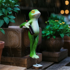 Climbing Frog Figurine | Hand-Painted & Weather-Resistant Resin