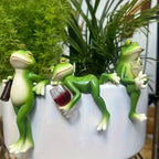 Climbing Frog Figurine | Hand-Painted & Weather-Resistant Resin