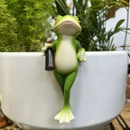 Climbing Frog Figurine | Hand-Painted & Weather-Resistant Resin