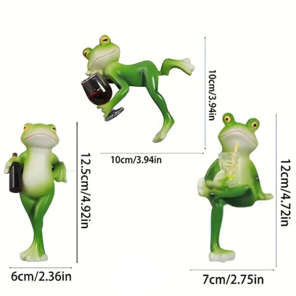 Climbing Frog Figurine | Hand-Painted & Weather-Resistant Resin
