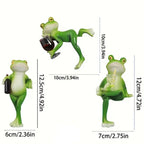 Climbing Frog Figurine | Hand-Painted & Weather-Resistant Resin